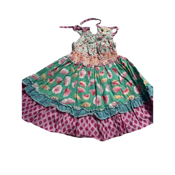 Matilda Jane Adventure begins Slice Of Life Watermelon Dress Girls Size 2 Gently - Picture 7 of 7